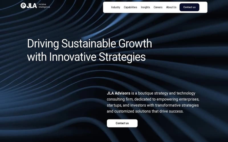 Homepage of JLA Advisors (jlaadvisors.io)