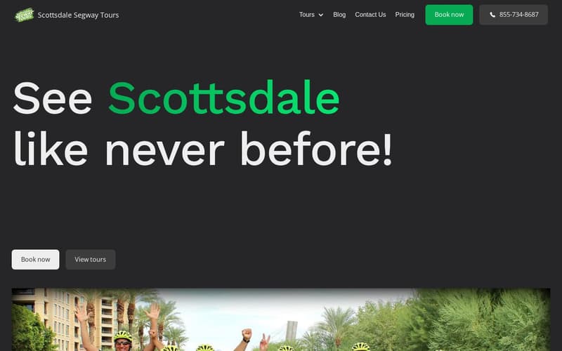 Homepage of Scottsdale Segway Tours (scottsdalesegwaytours.com)