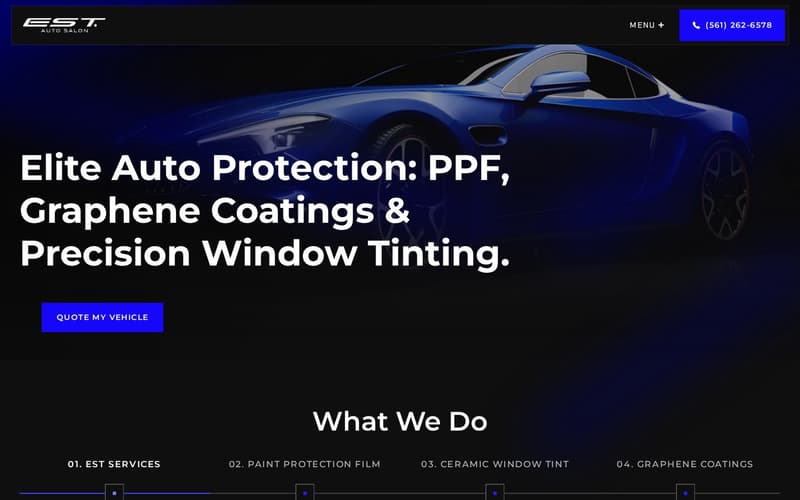 Homepage of EST Auto Salon (estautosalon.com)